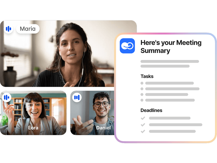 Bridge creates a meeting summary from a video call